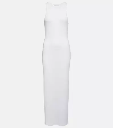 Tikea Ribbed Knit Maxi Dress in White - The Row | Mytheresa