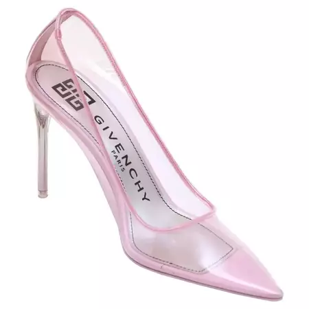 GIVENCHY Pumps Transparent Pink Leather Plastic 100mm Sz 38 2020 $795 For Sale at 1stDibs | pink givenchy boots, transparent pink heels, pink clear heels
