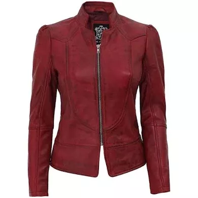 burgundy leather jacket - Google Shopping