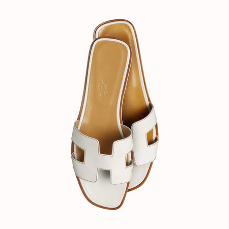 Hermes White Oran Sandal– The-Collectory