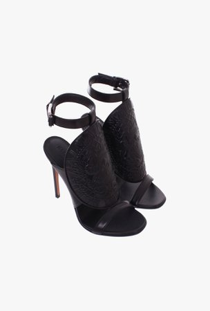 Embossed Smooth Leather Day Sandals for Women - Balmain.com