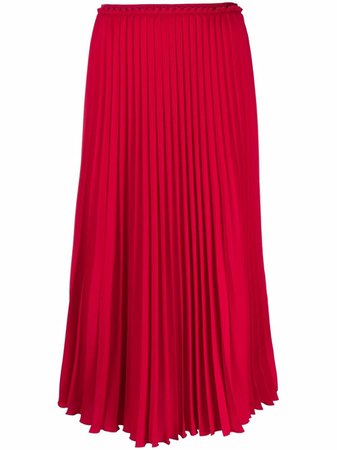 RED Valentino pleated midi skirt