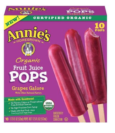Annie’s juice pops popsicles