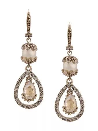 MARCHESA NOTTE drop crystal earrings