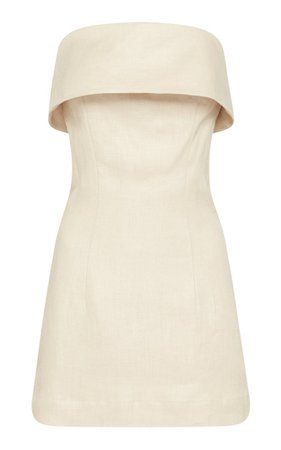 Elba Linen Twill Foldover Mini Dress By Bondi Born | Moda Operandi