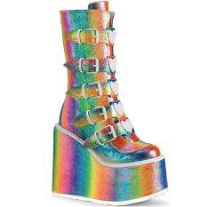 crazy platform boots rainbow - Google Search