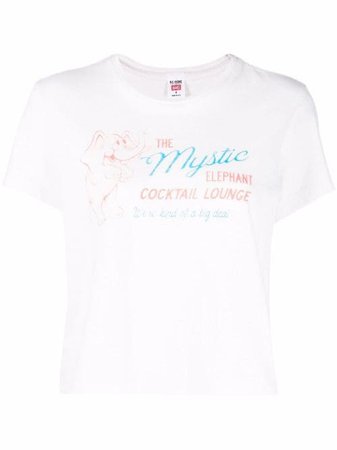 RE/DONE Mystic Elephant-print short-sleeve T-shirt with Express Delivery - FARFETCH