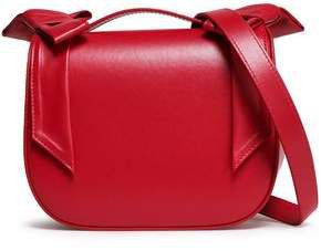 Bow-embellished Leather Shoulder Bag