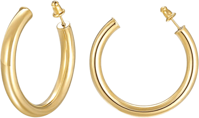 gold tube hoops
