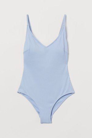 V-neck Swimsuit - Blue
