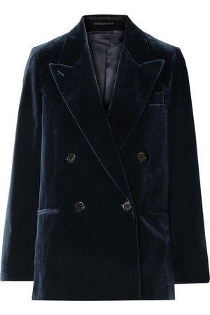 Acne Studios | Double-breasted cotton-velvet blazer | NET-A-PORTER.COM