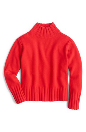 J.Crew Relaxed Mock Neck Cashmere Sweater | Nordstrom