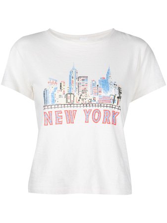 RE/DONE New York-print short-sleeved T-shirt - Farfetch