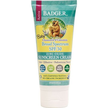 Badger Baby Sunscreen Cream, SPF 30 - 2.9oz : Target