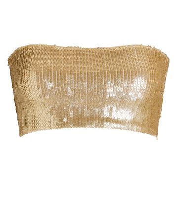 BACKGROUNDE Maeve Sequined Top In Gold | INTERMIX®