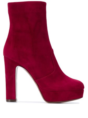 Red L'Autre Chose side-zip ankle boots - Farfetch