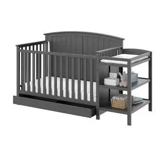 Storkcraft Steveston 4-in-1 Convertible Crib And Changer With Drawer - Gray : Target