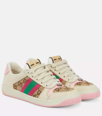 Screener Leather Sneakers in Multicoloured - Gucci | Mytheresa