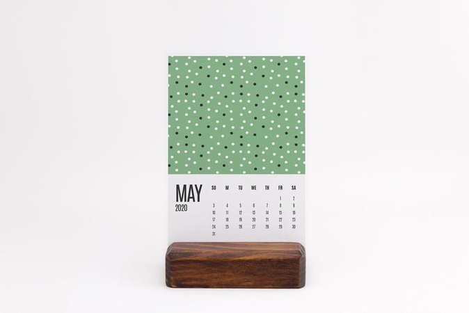 2020 Desk Calendar with Terrazzo Patterns Terrazzo Mini | Etsy