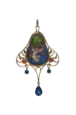 "Cupid the Earth Upholder" Pendant about 1902 (made)