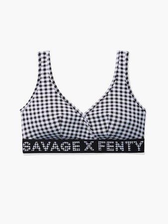Forever Savage Bralette in Black & White | SAVAGE X FENTY