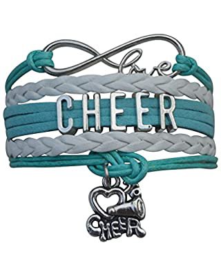 Amazon.com: Cheer Bracelet- Cheerleading Charm Infinity Bracelet- Cheer Jewelry - Perfect Gift For Cheerleader, Cheer Team or Team (Blue/White): Clothing, Shoes & Jewelry