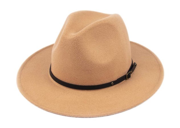brown felt hat