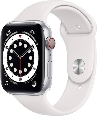Amazon.com: Apple Watch Series 6 (GPS + Cellular, 40mm) - Silver Aluminum Case with White Sport Band (Renewed) : Electronics
