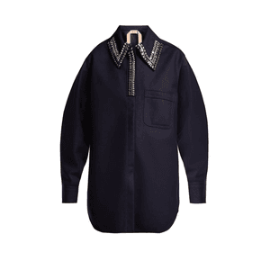 Crystal-embellished wool-blend shirt jacket | No. 21 | MATCHESFASHION.COM