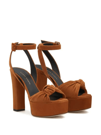 *clipped by @luci-her* Giuseppe Zanotti Suede High Platform Sandals In Brown | ModeSens