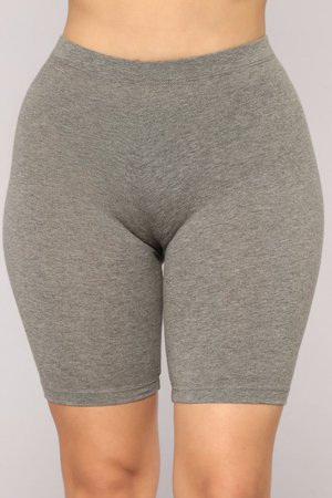 Natalee Biker Shorts - Grey