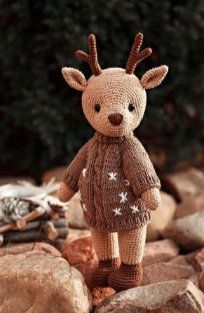 crochet deer stuffed animal
