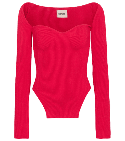 KHAITE - Maddy ribbed-knit top