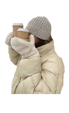 winter girl outfit aesthetic coffee
