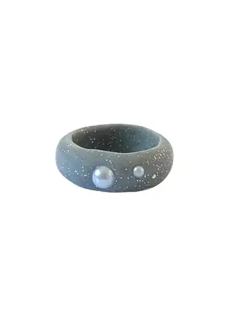 Seed pearl grey ring | W Concept