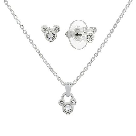 Mickey Icon Necklace & Earrings Set