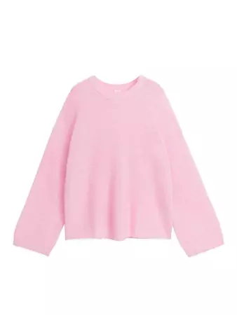 Relaxed Mohair Jumper - Pink - ARKET GB