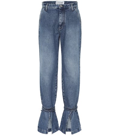Tie-Cut High-Rise Boyfriend Jeans | Loewe - Mytheresa