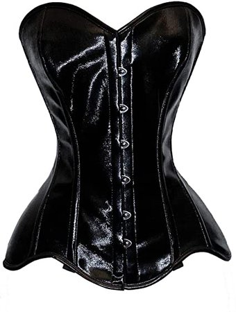*clipped by @luci-her* luvsecretlingerie Heavy Duty 26 Double Steel Boned Waist Training Faux Leather Overbust Tight Shaper Corset #8460-FL: Clothing