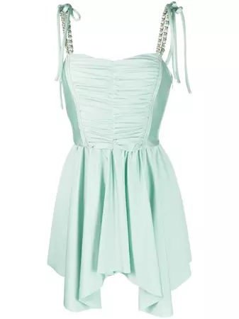 Amen Asymmetric Flared Mini Dress - Farfetch