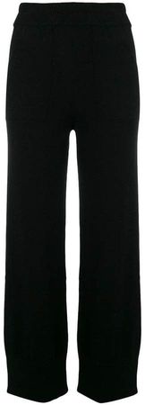 high rise flared trousers