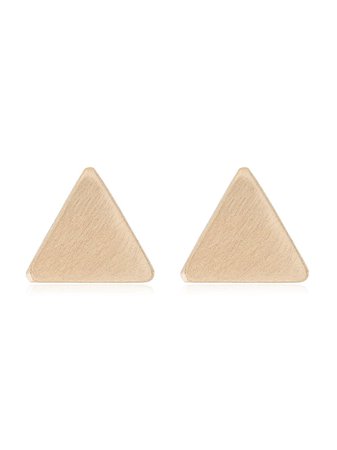 Melissa Joy Manning Triangle Stud Earrings E2005GYG Metallic | Farfetch