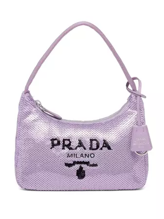 Shop Prada Re-Edition 2000 sequined Re-Nylon bag with Express Delivery - FARFETCH