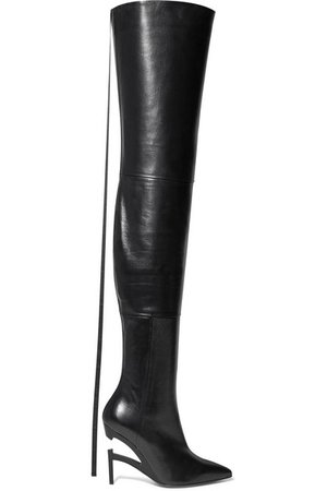 Unravel Project | Leather over-the-knee boots | NET-A-PORTER.COM