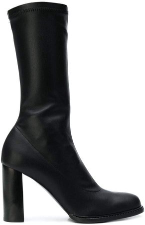 mid-calf block heel boots