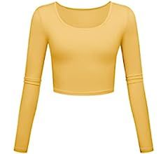 Black Crop Tops for Women Cotton Ladies Athletic Clothing Cute Activewear Gym Shirts Long Sleeve Sexy Workout Yoga Tops for Women Small at Amazon Women’s Clothing store