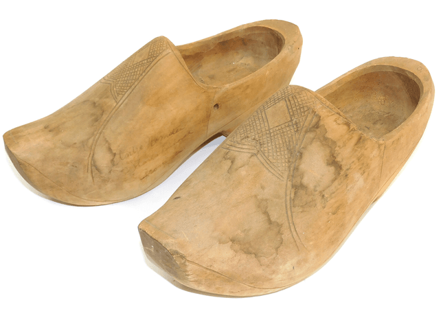 Dutch wooden clogs shoes
