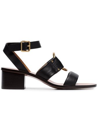 Chloé black 40 strappy leather sandals