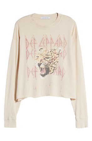 Daydreamer Def Leppard Stacked Crop Graphic Tee | Nordstrom