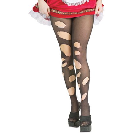 Gothic Grunge Black Ripped Stockings for Adult Costume - Walmart.com - Walmart.com